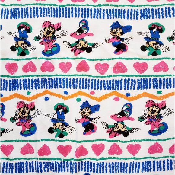 Disney Minnie Mouse Pink Hearts Jersey Knit Craft Sewing Fabric 64" x 60" - Picture 1 of 3